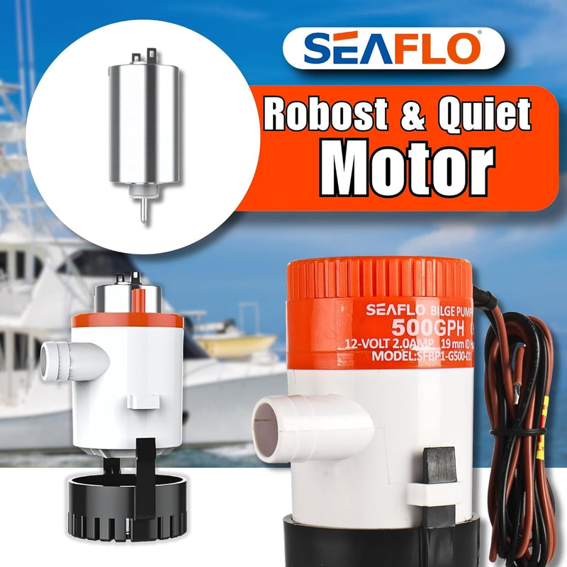 LIGHTEU Seaflo 12v 500 GPH Bilge Pump by Seaflo