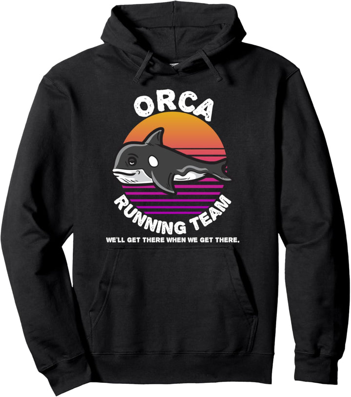 Funny Orca Running Team Sweater Kids Men Women Gift Pullover Hoodie
