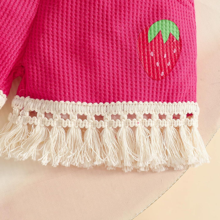 Kleinkind Baby Mädchen Kleidung Blumen Rüschen T-Shirts Tops Shorts Süsse Sommer Kleidung Sets 6-9 M