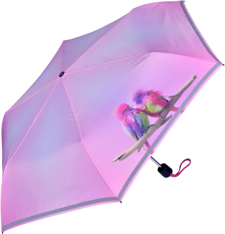Knirps Kinder-Taschenschirm 4Kids reflective mit Reflexborte - Rainbow Canaries, Rainbow Canaries