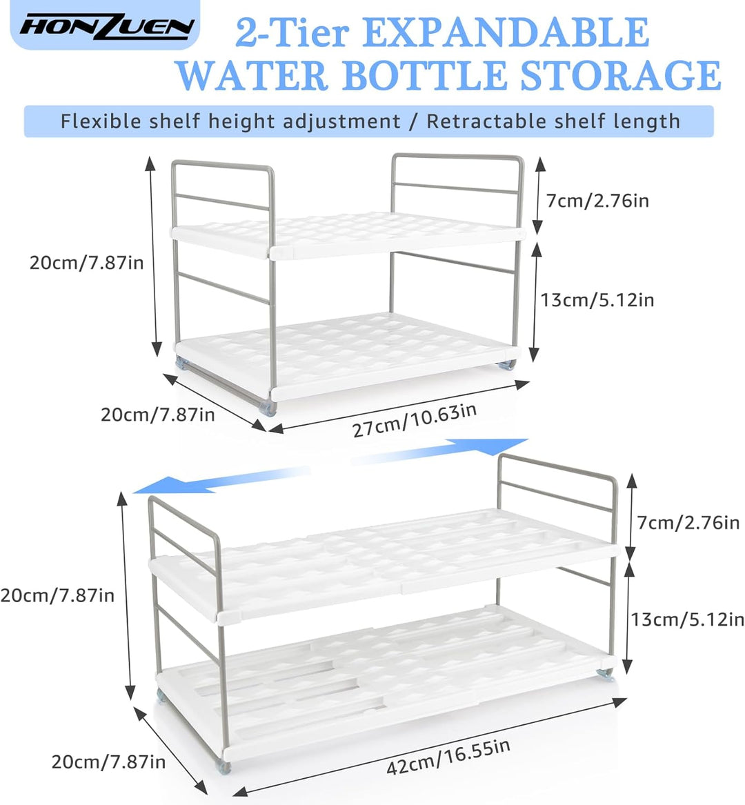 Wasserflaschen Organizer,Ausziehbares Flaschenregal,Wasserflaschenregal Küche,für Kleine Thermosflas