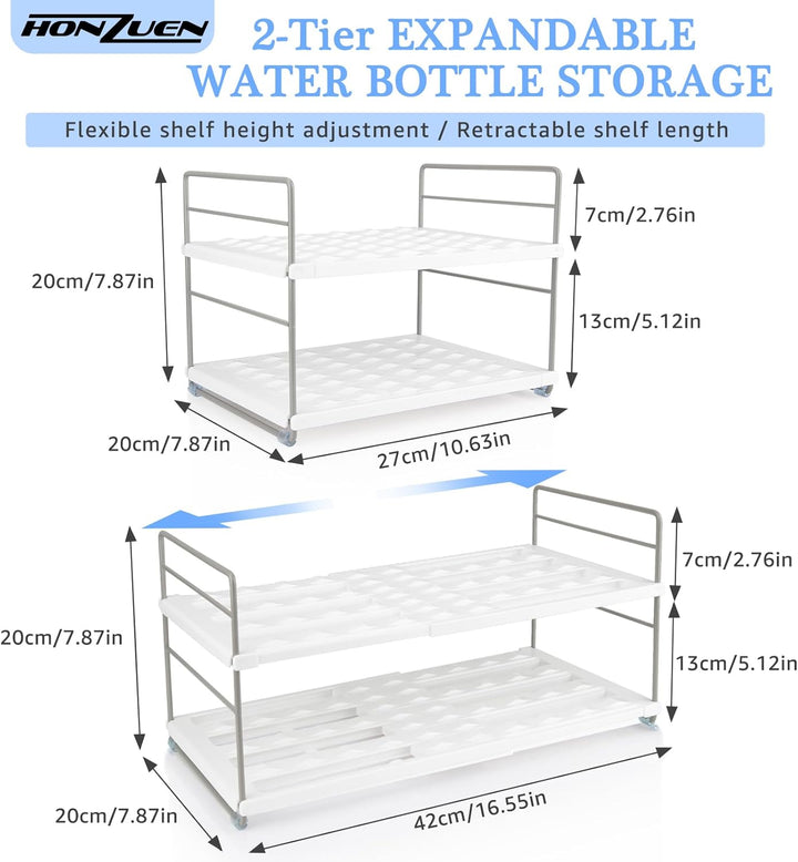 Wasserflaschen Organizer,Ausziehbares Flaschenregal,Wasserflaschenregal Küche,für Kleine Thermosflas