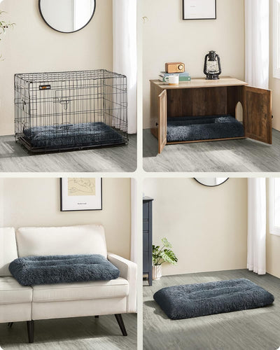 Feandrea Hundebett, Hundekissen, Flauschige Hundematte, Langer Plüsch, 122 x 74 cm, weiche Polsterun