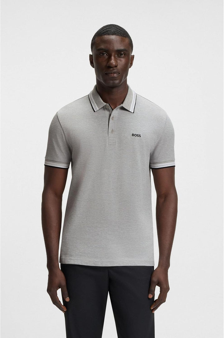 BOSS Herren Paddy Paddy Poloshirt aus Baumwoll-Piqué XS 042silver, XS 042silver