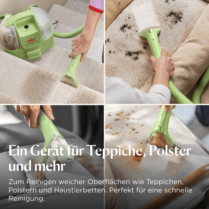 BISSELL Little Green® Mini, Fleckenreiniger, Starke Leistung, mobiler als je zuvor, Reinigung versch