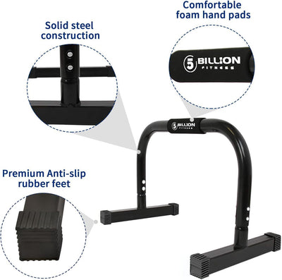 5BILLION FITNESS Parallettes Calisthenics, Liegestützgriffe, Push Up Stand Bar für Home Fitnessraum