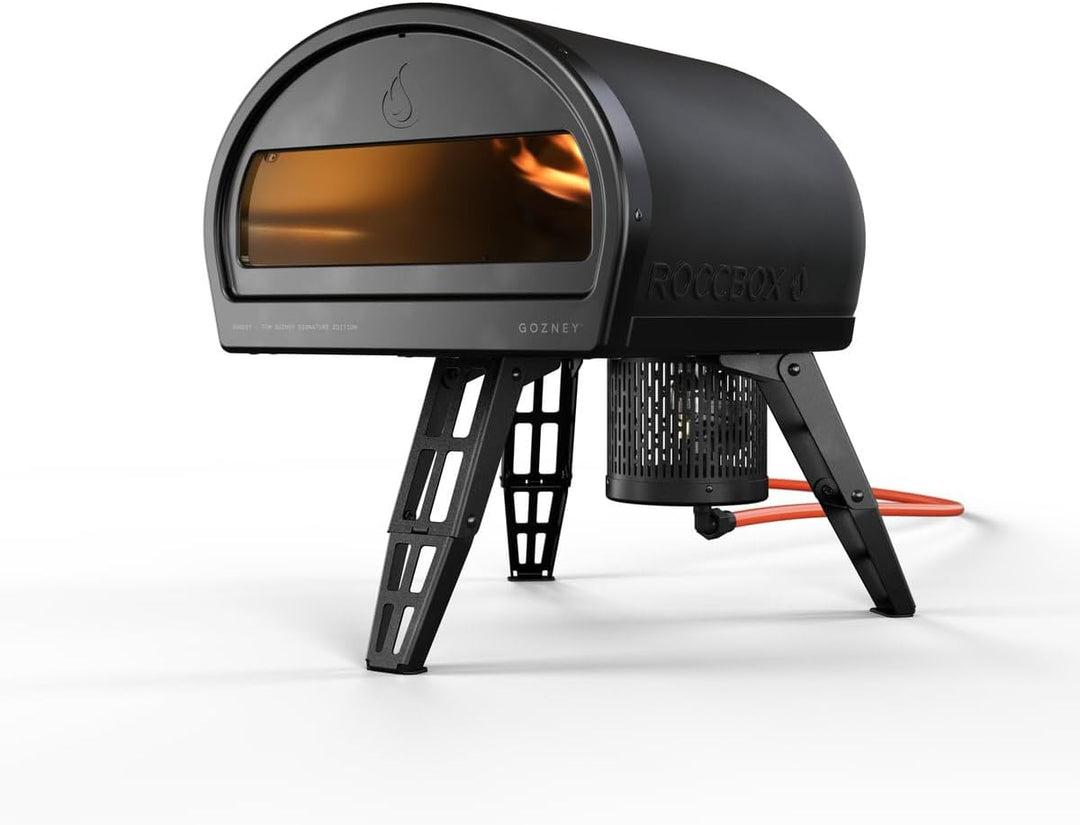 Gozney Roccbox Pizzaofen mit Abdeckhaube und Frontablage (Matt Schwarz), Matt Schwarz