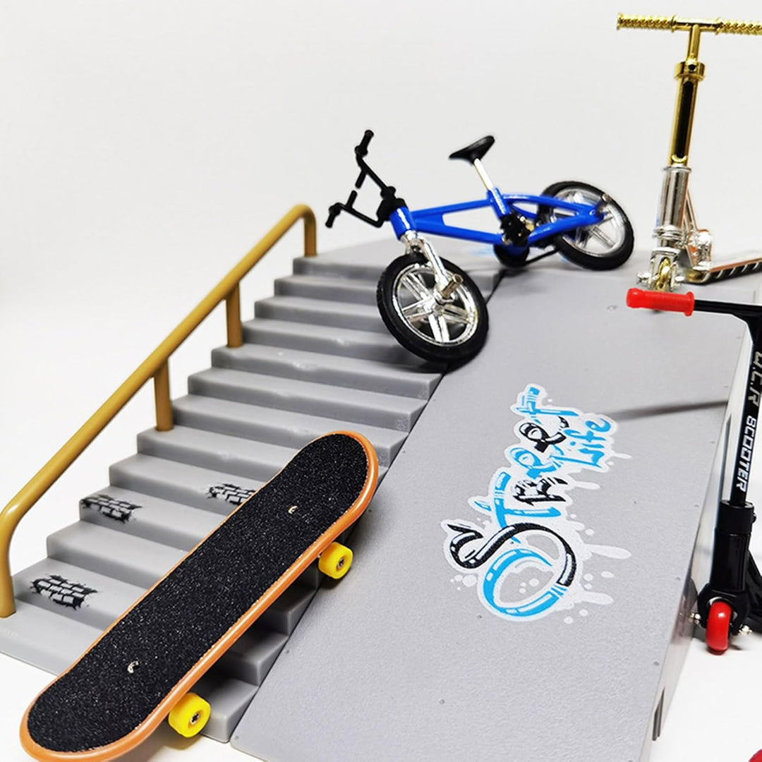 Generisch Finger Skateboard Rampe Set Fingerboard Rampe, Skate Park Kit Mit Rampen, Ultimate Fingers