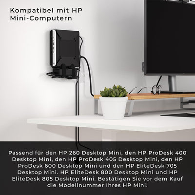 HumanCentric Halterung kompatibel mit HP Mini, ersetzt Dual-VESA-Hülle für HP Mini Desktops v3 13L68