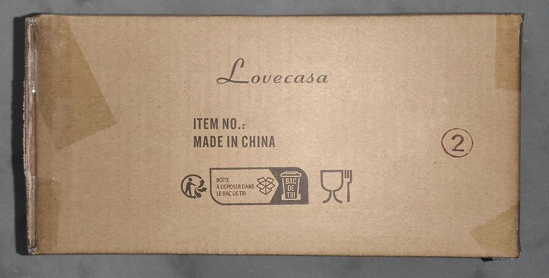 LOVECASA, Serie Sweet, Kaffee-Teeservice aus Porzellan für 6 Personen, Cappuccinotasse 230 ml + Unte