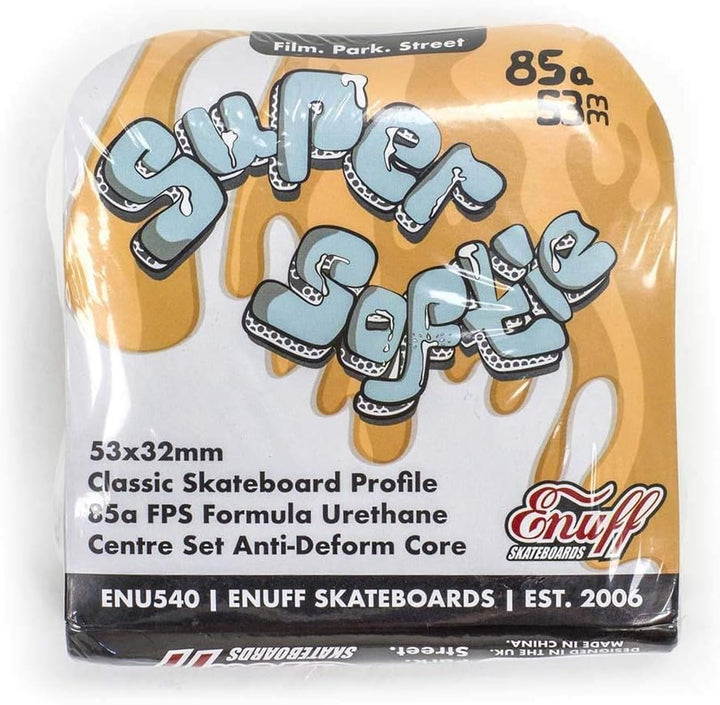 Enuff Skateboards Super Softie Wheels Räder 53 mm Weiss, 53 mm Weiss