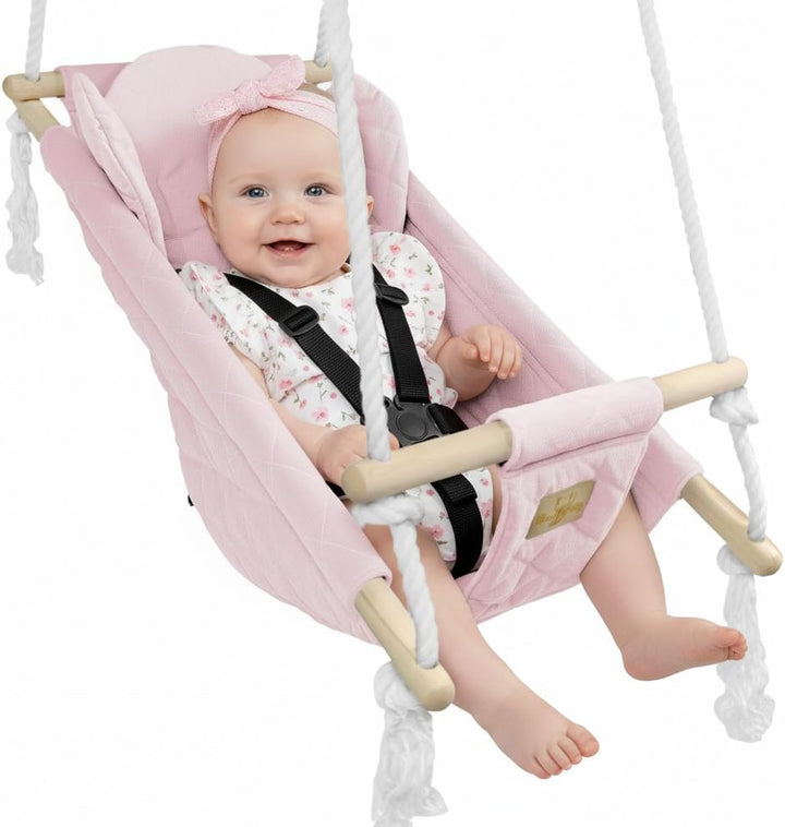BlueKitty Wiege; Schaukel; Liegestuhl für Kinder; Babyschaukel; Kinderschaukel mit Kissen; Schaukel