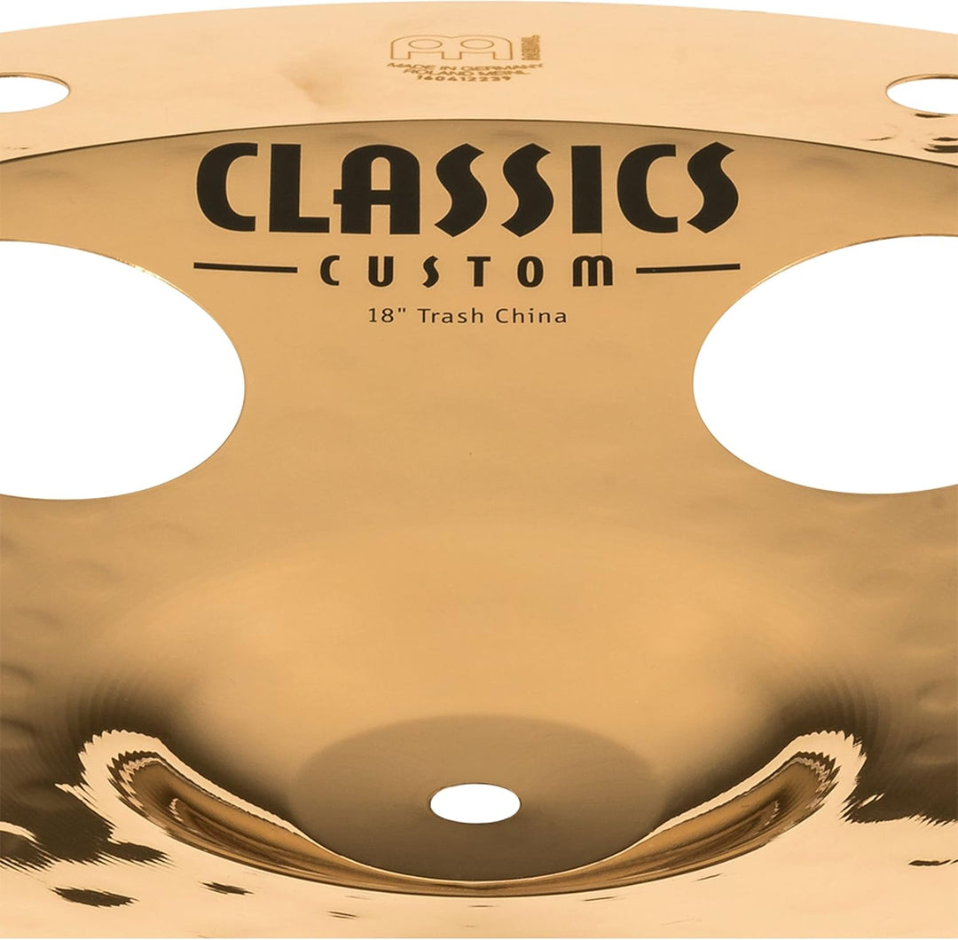 Meinl Cymbals Classics Custom Brilliant Trash China 18 Zoll (Video) Schlagzeug Becken (45,72cm) B12