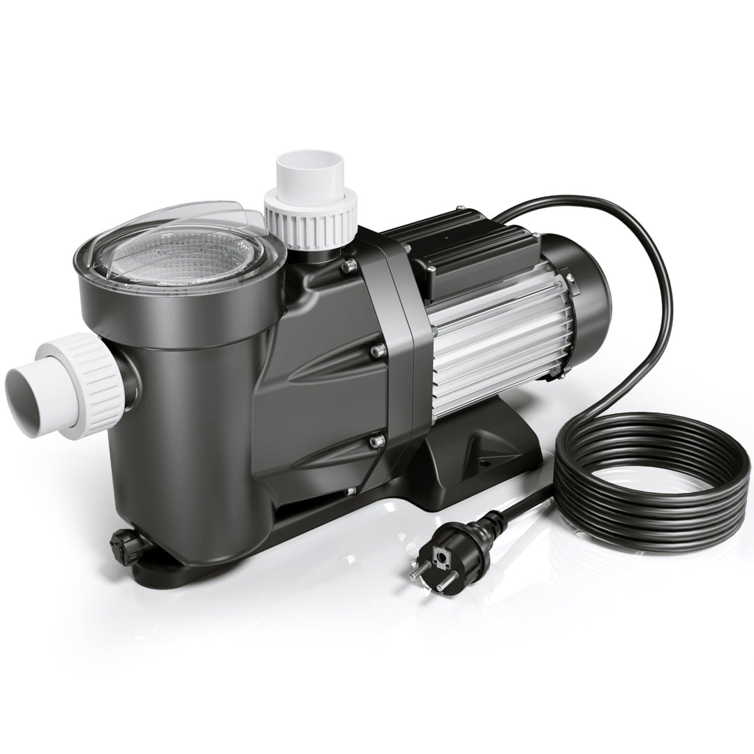WilTec Poolpumpe 33600 l/h 1500 W Schwimmbadpumpe Filterpumpe