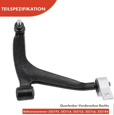 Frankberg 1x Querlenker Radaufhängung Vorne Rechts Kompatibel mit Xsara N1 1.4L 2.0L 1999-2005 Berli