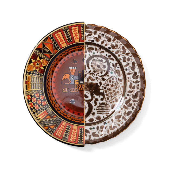 PIATTO PIANO PORCELLANA SELETTI HYBRID MITLA ART 09141