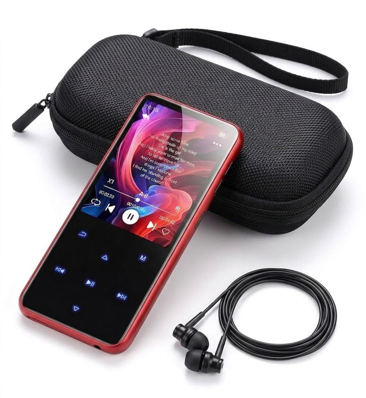 AGPTEK 2,4" MP3 Player &amp; Tasche, 64GB MP3 Player Bluetooth 5.3 HiFi Musik Kinder MP3 Player mit Laut