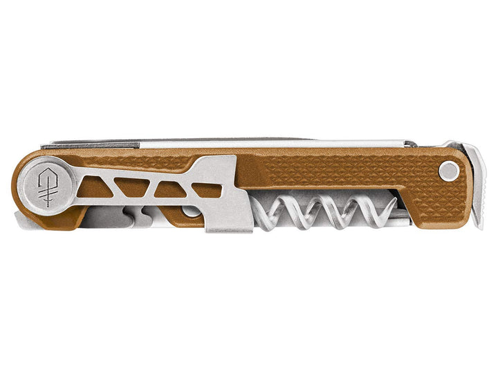 Gerber Taschenmesser mit 8 Funktionen, Multitool mit glatter Klinge, ArmBar Cork, Orange, Edelstahl/