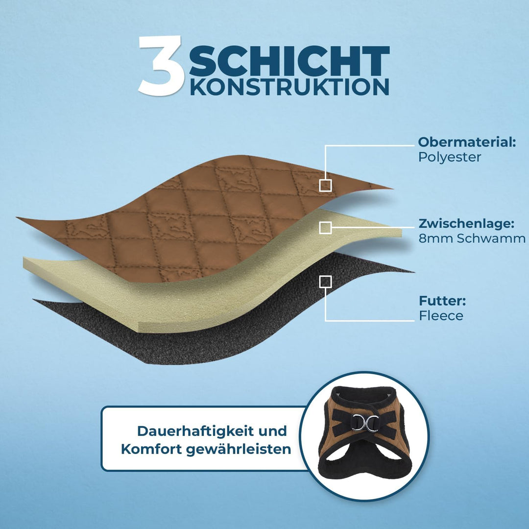 Voyager Step-In Plüsch Hundegeschirr, weicher Plüsch, Step In Vest Geschirr für kleine und mittelgro