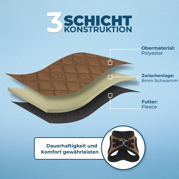 Voyager Step-In Plüsch Hundegeschirr, weicher Plüsch, Step In Vest Geschirr für kleine und mittelgro