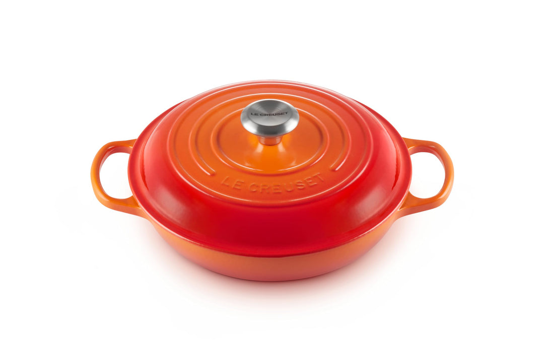 Le Creuset Signature Gusseisen Gourmet-Profitopf, Rund, Ø 26 cm, 2,2 l, Für alle Herdarten inkl. Ind