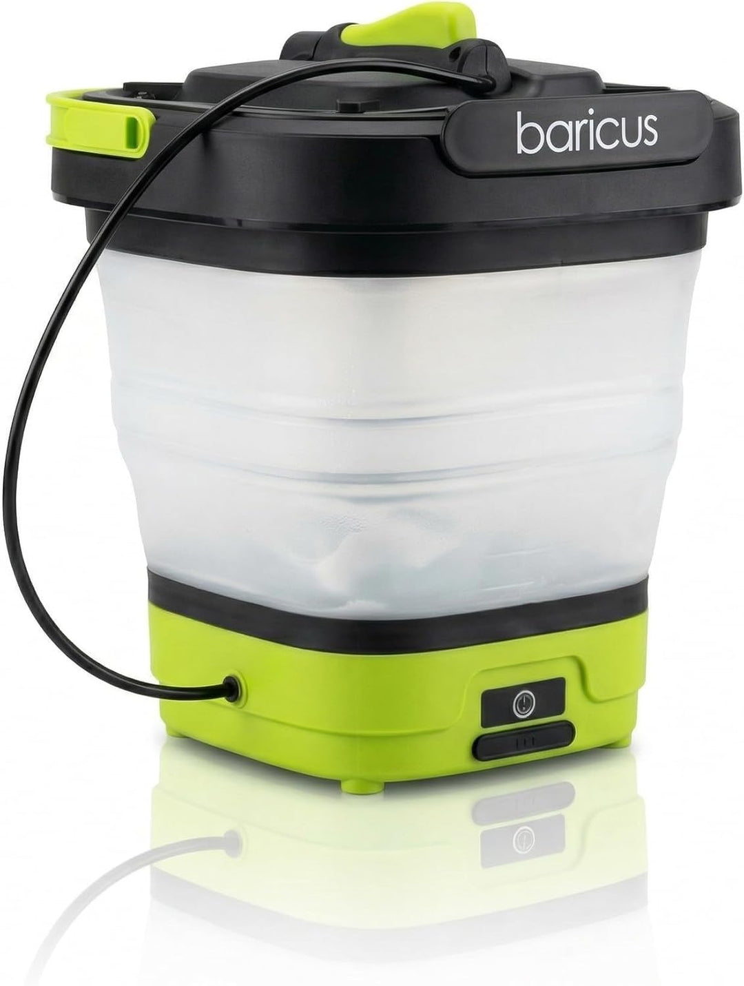 Baricus Mobiler Akku-Druckreiniger, 10L Faltbarer Wassertank, 12V, 5 bar, 2 l/min, USB-C, für Campin