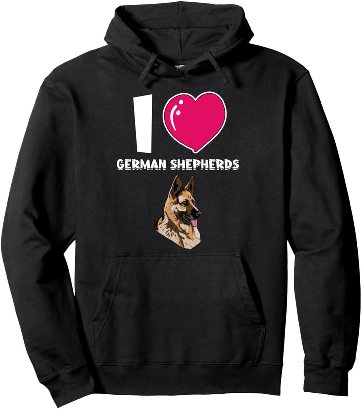 Ich liebe Deutsche Schäferhunde Pullover Hoodie