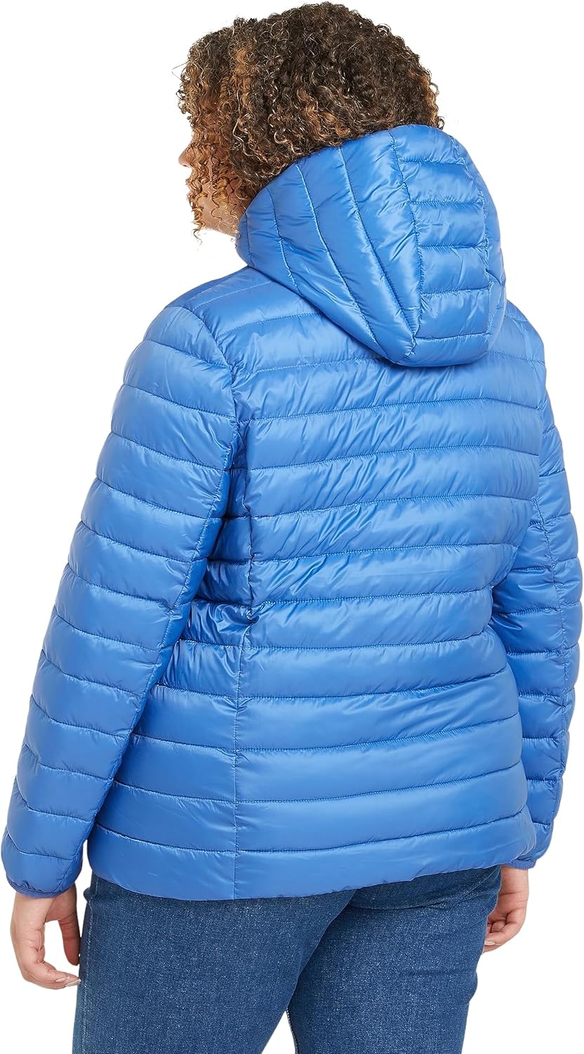 Tommy Hilfiger Damen Daunenjacke Padded Stripe Jacket Winter 46 Iconic Blue, 46 Iconic Blue