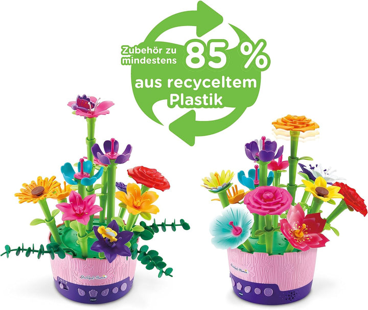 VTech Steckspass-Blumen – Magischer Blumentopf zum Selbstzusammenstecken und Dekorieren mit Musik un