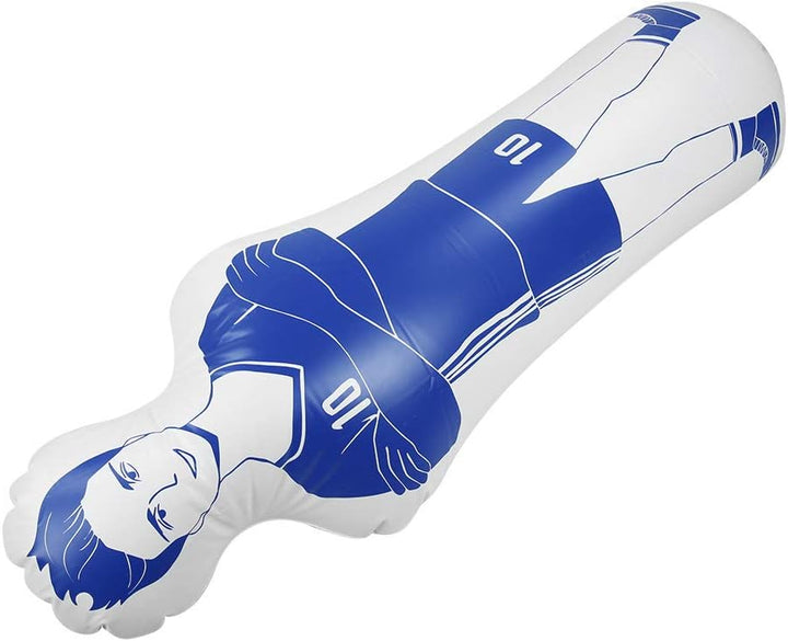 Aufblasbarer Fussball-Dummy, Fussball-Training, 40 x 160 cm, 1 Stück, 100 kg Tragfähigkeit, Blue