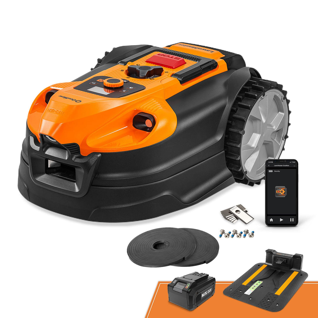 Lawnmaster OcuMow®18 mähroboter ohne begrenzungskabel für bis zu 800㎡ 4ah Batterie Optische Navigati