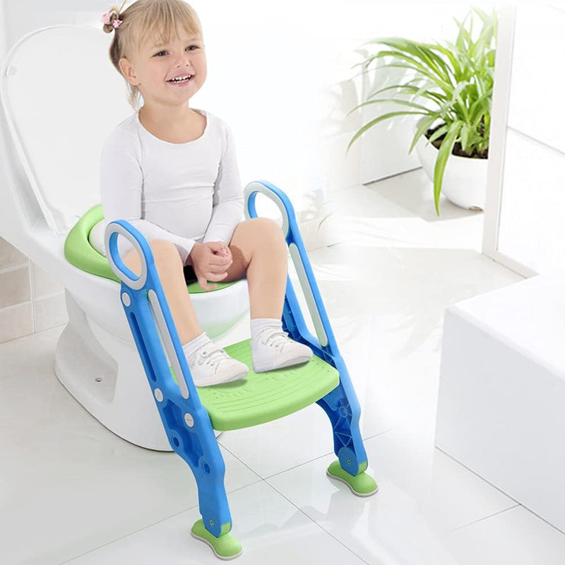 Toilettensitz Kinder mit Treppe, Toilettenaufsatz für Kinder mit Treppe Toilettentrainer Aufsatz Toi