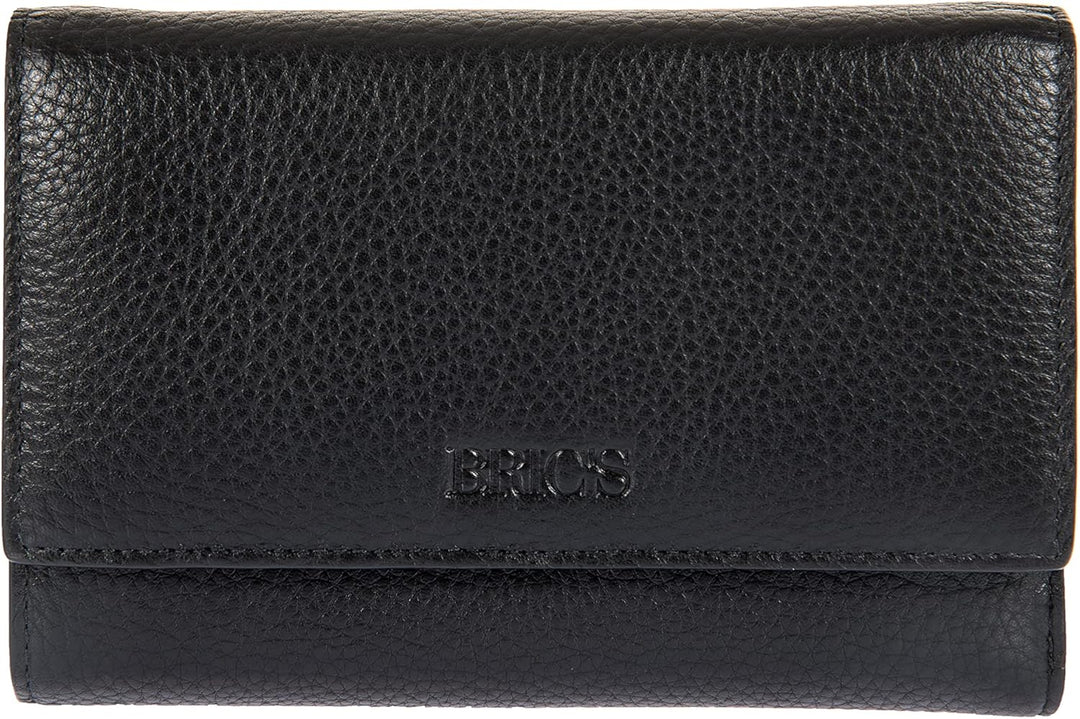 Bric's Marmolada Horizontales Damen-Portemonnaie aus Leder mit RFID-Schutz, Geldscheinfach, 12 Karte
