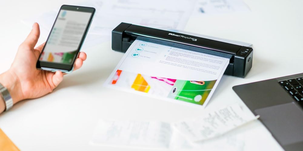 IRIScan Anywhere Dokumentenscanner & Batterie, tragbarer WiFi v6: 15PPM Simplex PDF-Editor, Simplex,