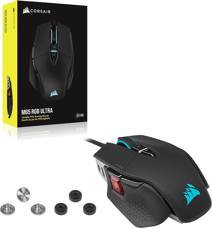 CORSAIR M65 RGB ULTRA Wired Tunable FPS Gaming Mouse - 26.000 DPI - Optische Schalter - Gewichtssyst
