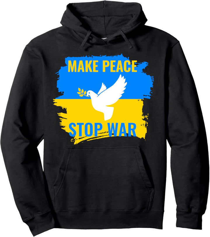 Friedenstaube Ukraine Flagge Landesfarben Pullover Hoodie