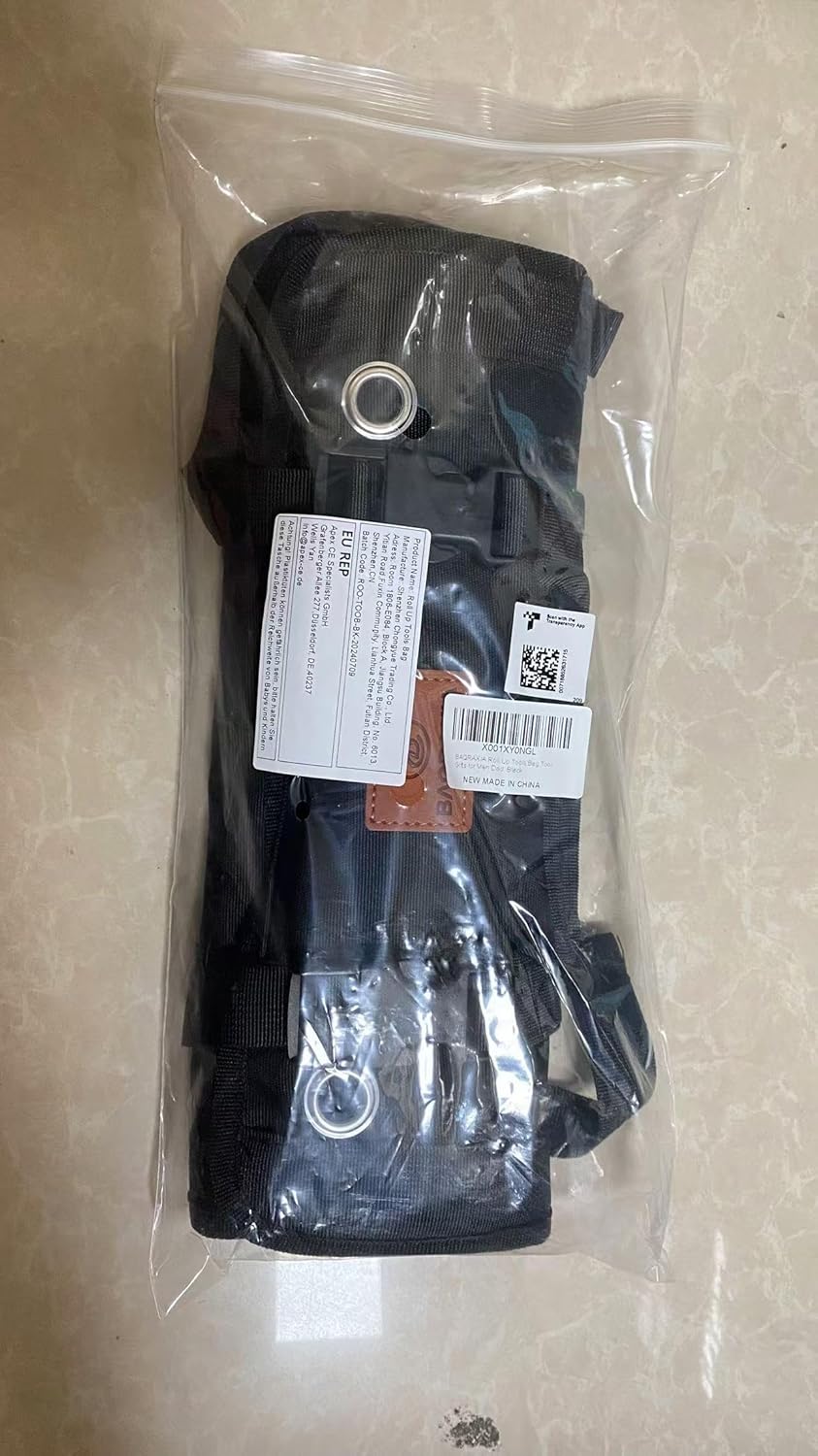 BAQRAXIA Werkzeugtasche, aufrollbare kleine Werkzeugbox, robuster Werkzeug-Organizer mit 2 abnehmbar