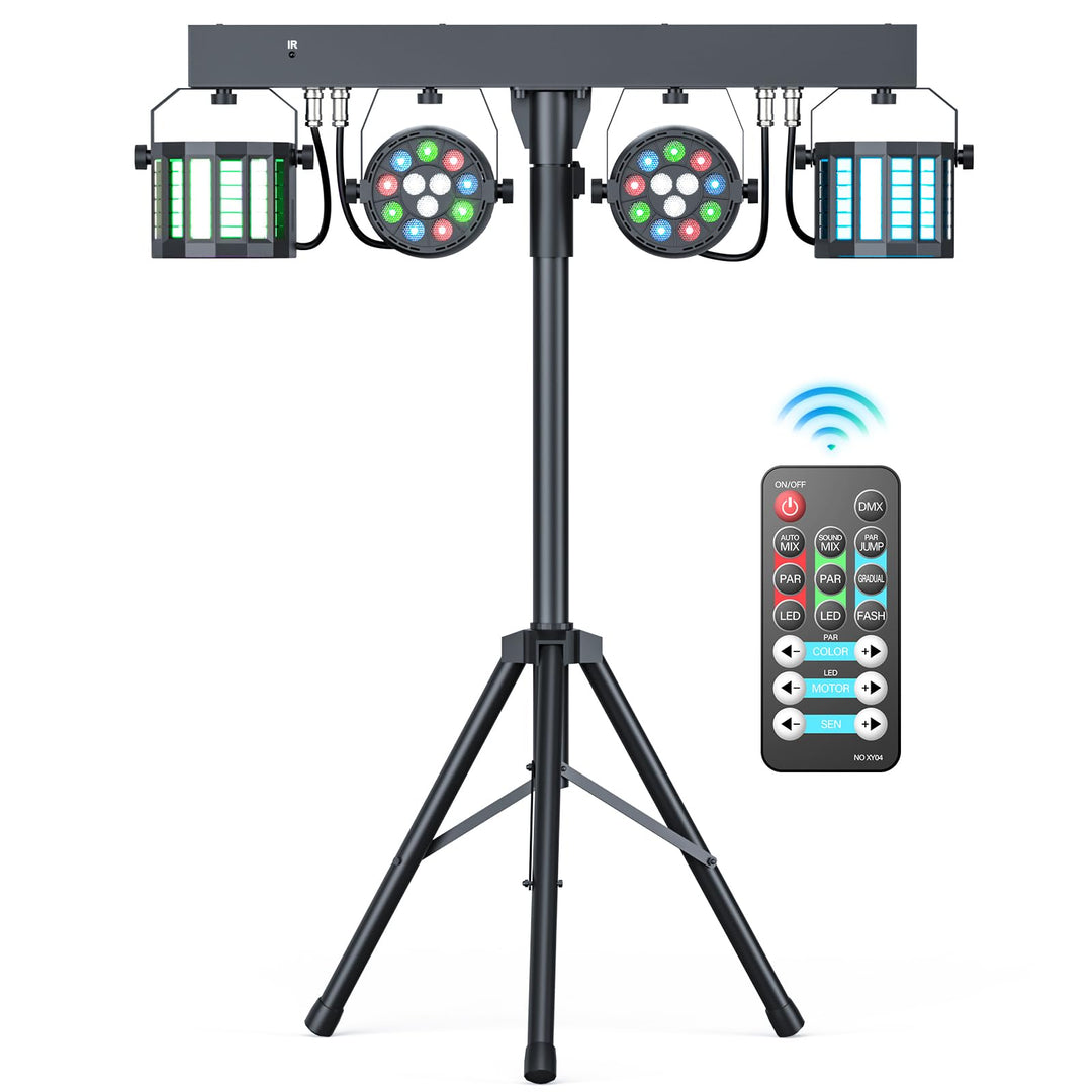 GdjRttk 60W stage-bar-licht Derby + RGBW DJ par Scheinwerfer mit lichtstativ und Fernbedienung, disc