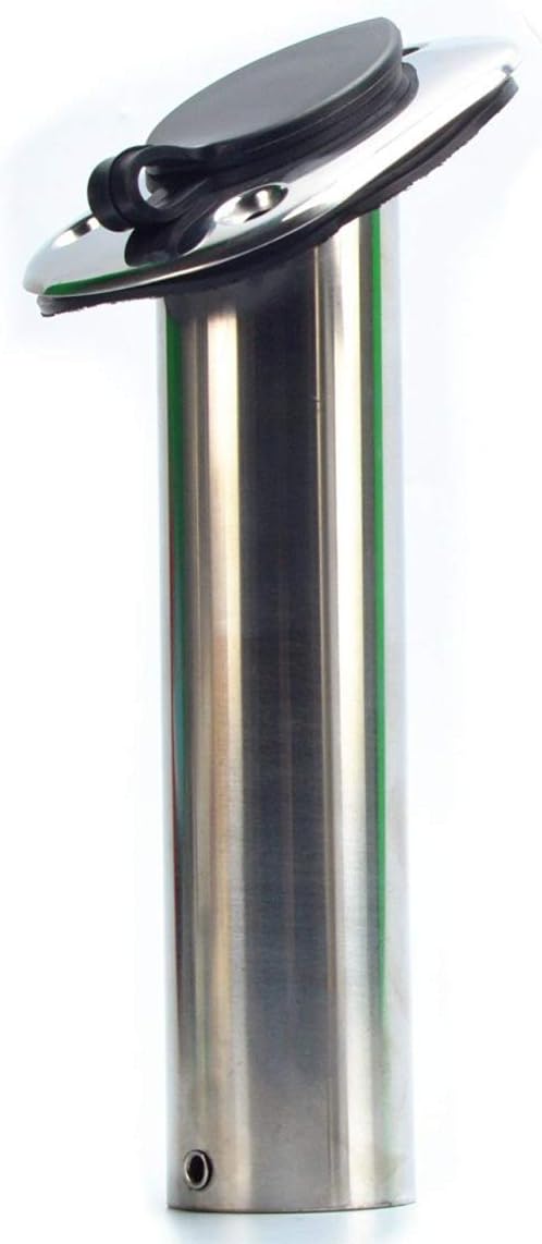 FreeTec 30 Grad Rutenhalter Edelstahl Bootsrutenhalter Boot Rutenständer mit Deckel und montieren Sc