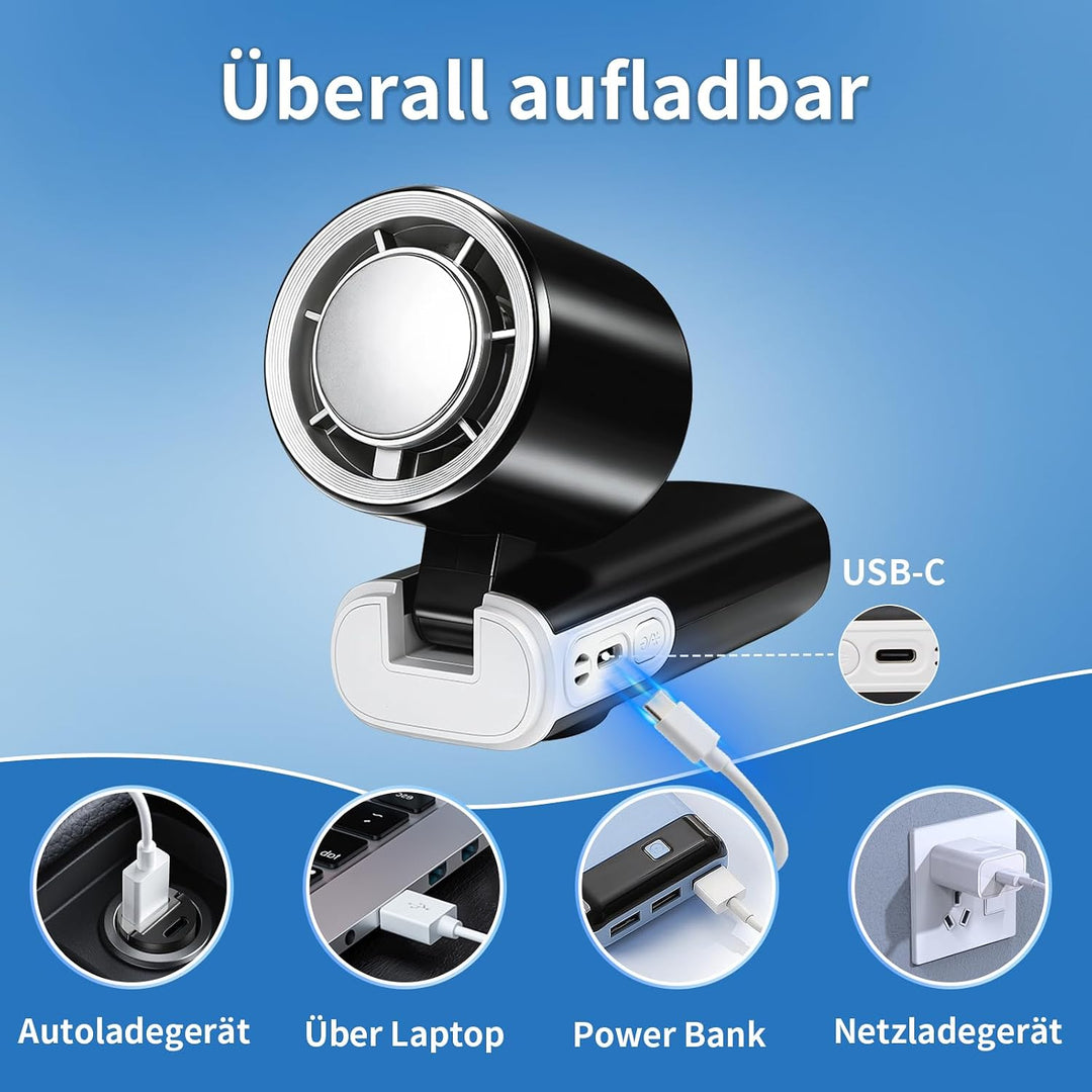 Tragbarer Hand-Turbo-Ventilator mit Eiskühlung, 199 Geschwindigkeitsstufen, 20000 U/min, 12h Kühlung