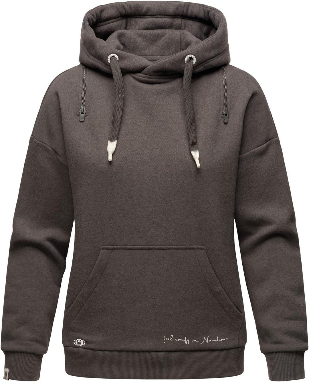 Navahoo Damen Sweatshirt Kapuzenpullover Hoodie Oversized Zuckerbärchen XS-XXL XS Dark Grey, XS Dark