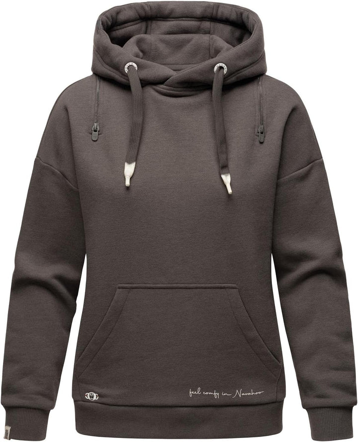 Navahoo Damen Sweatshirt Kapuzenpullover Hoodie Oversized Zuckerbärchen XS-XXL XS Dark Grey, XS Dark