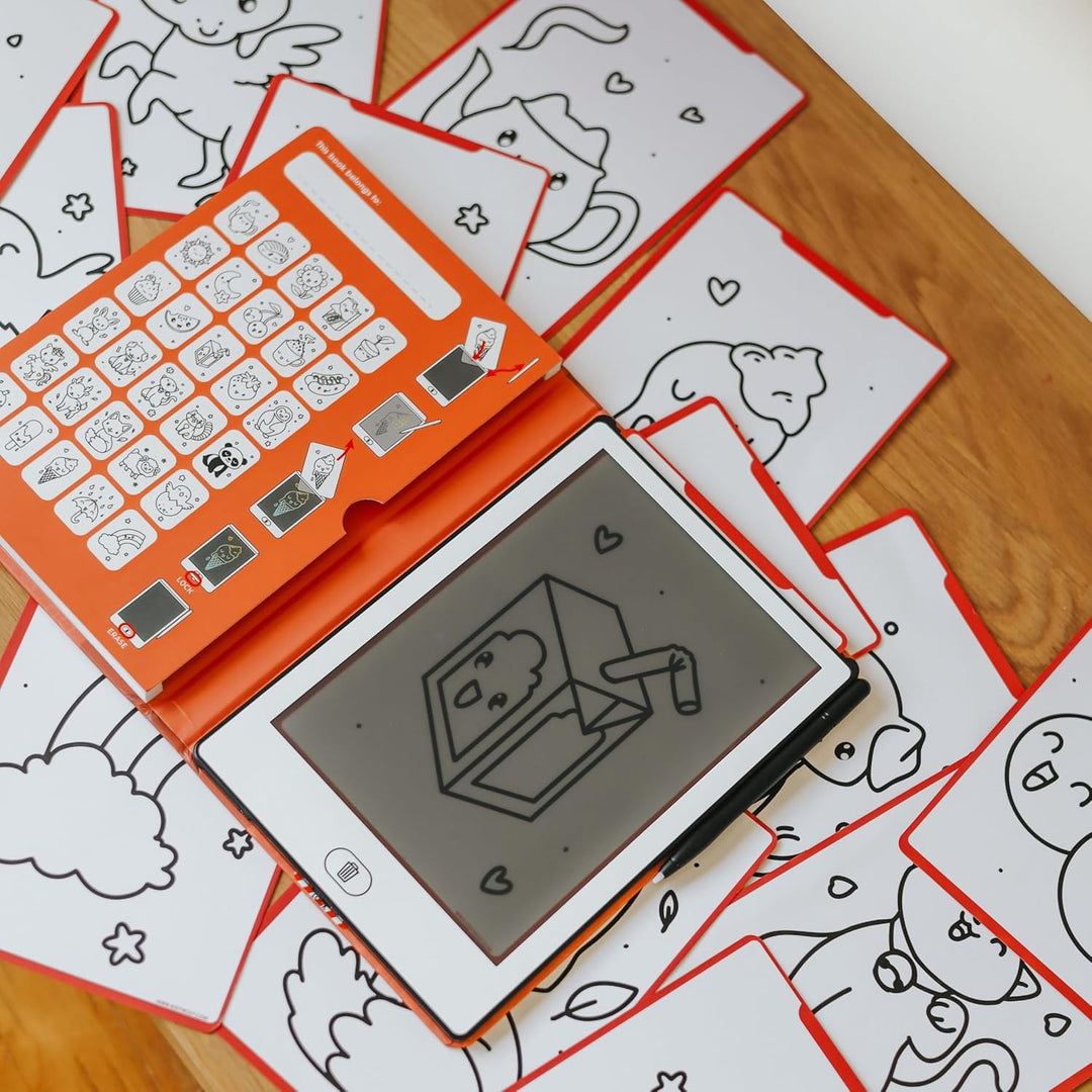 Kidydraw Mini Zeichentablett 30 Kawai Rot Kidydraw-mini-Kawai, Rot Kidydraw-mini-Kawai