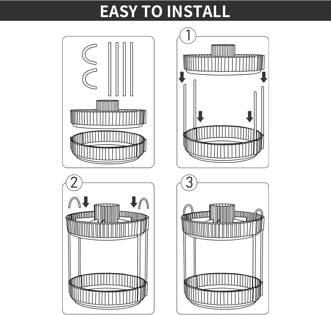 360 Drehbar Make Up Kosmetik Organizer 2 Ebenen Schminktisch Organizer Lazy Susan Makeup Skincare Or