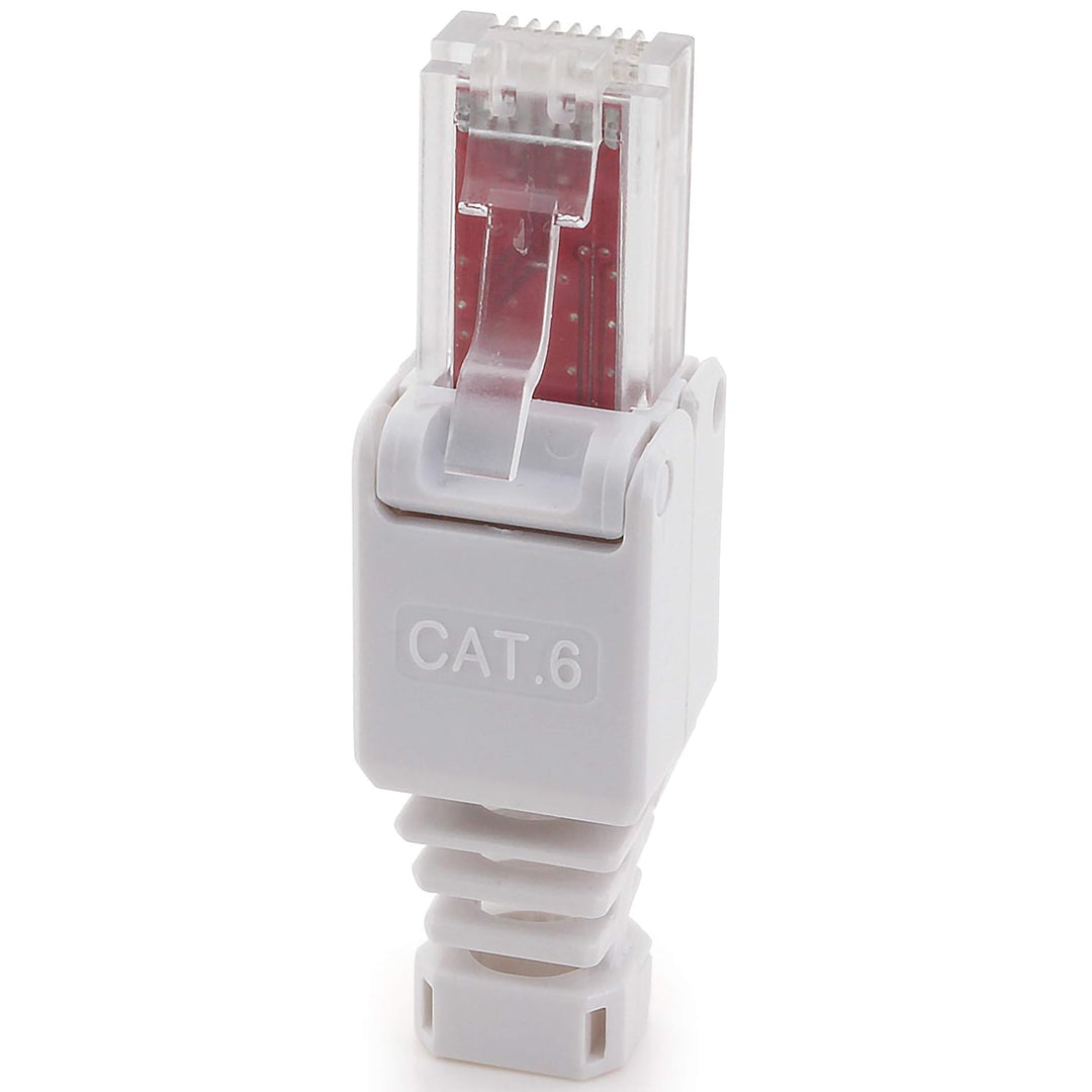 1aTTack.de Cat.6 werkzeugloser Stecker Feldkonfektionierbar für Flexible und starre Innenleiter AWG