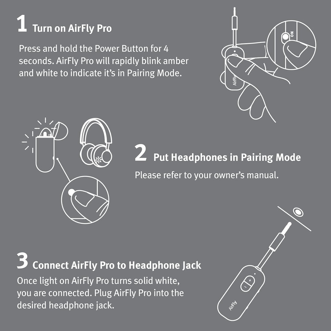 Twelve South AirFly Pro Bluetooth Wireless Audio Transmitter/Receiver für bis zu 2 AirPods/Wireless