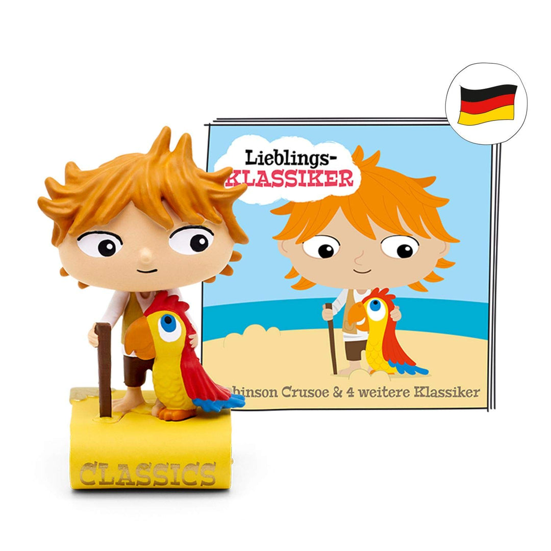 tonies Hörfiguren für Toniebox, Lieblings-Klassiker – Robinson Crusoe und 4 weitere Klassiker, Hörsp