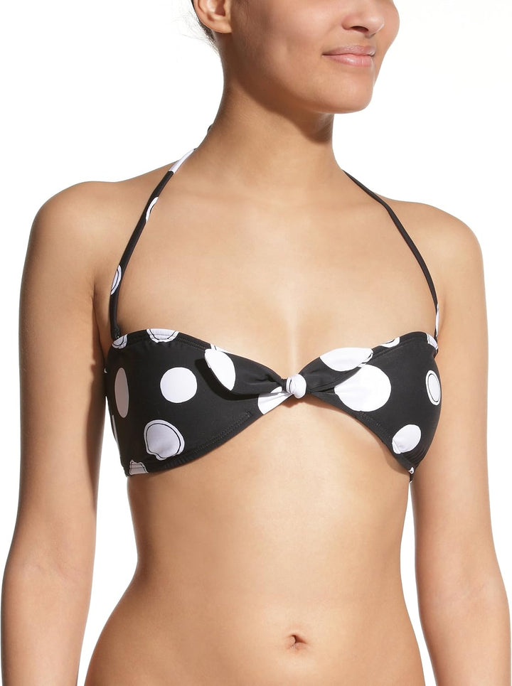 Roxy Damen Bikini Oberteil Tropical Dots Knotted Bandeau 40 Schwarz, 40 Schwarz