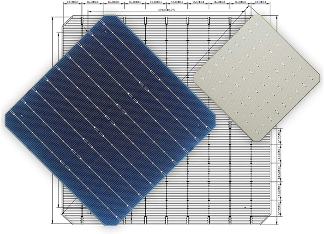 enjoy solar PERC Mono 12V 9-Busbars (9BB) 166 * 166mm Monokristallines Solarpanel ideal für Wohnmobi
