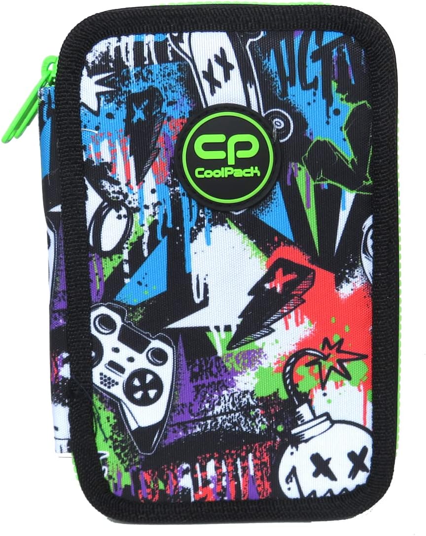 CoolPack XXL Federtasche Federmappe 3-Fach Schulstiftetui, dreifaches Federmäppchen, Federmäppchen f